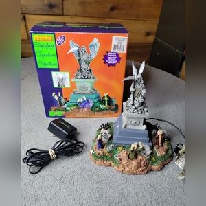 Lemax Angel of Death Lighted Animated Table Accent Halloween 7.5"